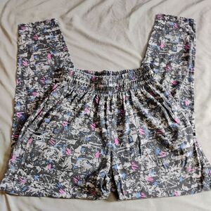 Otomix Lightning Baggy Bodybuilding Gym Workout Pants Men's Large 90s Print